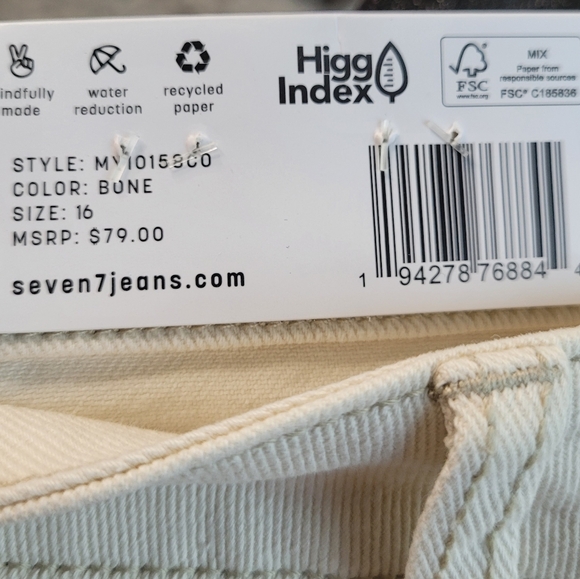 Seven 7 Slim Straight Jeans size 16 - Picture 6 of 10